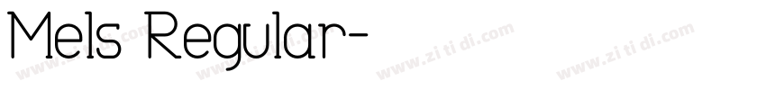 Mels Regular字体转换